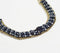 Gold-Toned Iron & Monochrome Glass Beads Necklace with Extension Chain