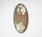 Hand Carved Floral Oval Wooden Platter