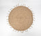 Hand Braided Spiral Jute Tasseled Rug