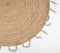 Hand Braided Spiral Jute Tasseled Rug