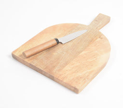Hand Carved Arch Paddle Mango Wood Chopping Board