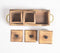 Hand Carved Mango Wood Storage Jars & Tray Set