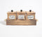 Hand Carved Mango Wood Storage Jars & Tray Set