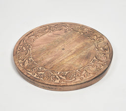 Hand Carved Mango Wood Floral Chopping Board