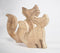 Hand Carved Wooden Decorative Foxes (Set of 2)