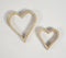 Hand Carved Distressed Wooden Hearts (Set of 2)