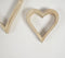 Hand Carved Distressed Wooden Hearts (Set of 2)