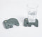 Hand Cut & Inlaid Green Marble Elephant Coasters (set of 2)