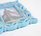Hand Carved Mango Wood Distress Blue Photo Frame