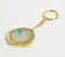 Hand Cut Green Agate Keychain