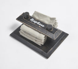 Hand Cut Mango Wood Antique Napkin Holder