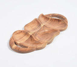 Hand Carved Wooden Fruits Shape Platter