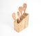 Hand Cut Mango Wood Classic Cutlery Stand