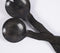 Hand Carved Wavy MDF Noir Salad Servers (set of 2)