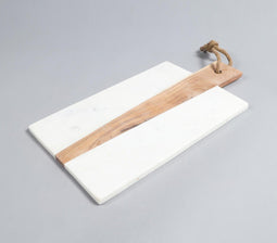 Hand Cut Marble & Acacia Wood Cheese Board