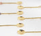 Hand Cut Moonstone & Brass Appetizer Spoons (Set of 6)