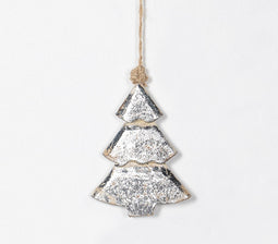 Hand Cut Wooden Christmas tree ornament