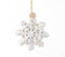 Hand Cut Wooden Christmas Snowflake Ornament