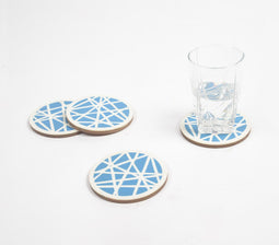 Hand Cut MDF & Resin Monochrome Round Coasters (Set of 4)