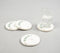 Hand Cut White Marble Leaf Branch Coasters (Set of 4)