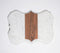 Hand Cut marble & Acacia Wood Vintage Trellis serving platter