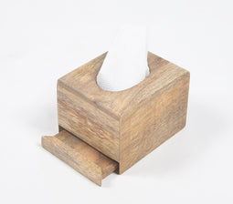 Hand Cut Wooden Classic Tissue Box