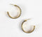 Hand cut metal & mother-of-pearl earrings