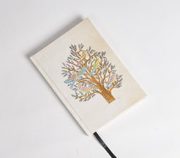 Hand Painted Tree With Birds Diary