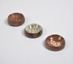 Hand Painted Nature Trinket Trays Set of 3