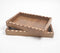 Hand Painted Polka-Dotted Mango Wood Serving Tray (Set of 2)