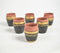 Hand Painted Noir Terracotta Clay Glasses (Set of 6, 175 ml)