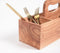 Hand Cut Teak Wood Cutlery Stand
