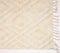 Hand Tufted Beige Diamond Tasseled Rug