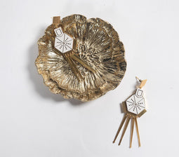 Handcrafted Aluminium Peony Trinket Dish