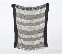 Handcrafted Monochrome Cotton Throw