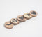 Handcrafted Monochromatic Wooden Magnets (Set of 5)