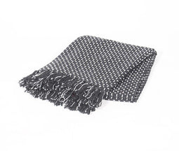 Handloom Monotone Tasseled throw