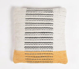Handloom Mustard Accent Cushion Cover