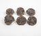 Handcrafted Dark Rose Shola Flowers (set of 6)