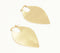Handmade Brass Leaf-Shaped Dangle Earrings