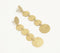Handmade Brass Coin Shoulder Duster Earrings