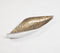 Handmade Golden Boat-Shaped Textured Serving Platter