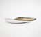 Handmade Golden Boat-Shaped Textured Serving Platter