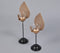 Handmade Ethnic Peacock Iron Tealight Holders (set of 2)