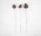 Handcrafted Pine Wood Flower Sticks (Set of 3)