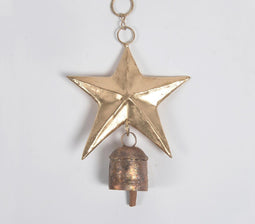 Handmade Copper Bell & Star Wall Chime