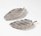 Handmade Aluminium Decorative Leaf Trays (Set of 2)