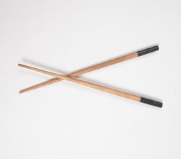 Handmade Mango Wood & Black Resin Chopsticks (Set of 2)