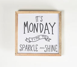 Handmade Wooden 'Monday Morning' Wall Decor