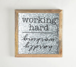 Handmade Wooden 'Barely Working' Wall Decor